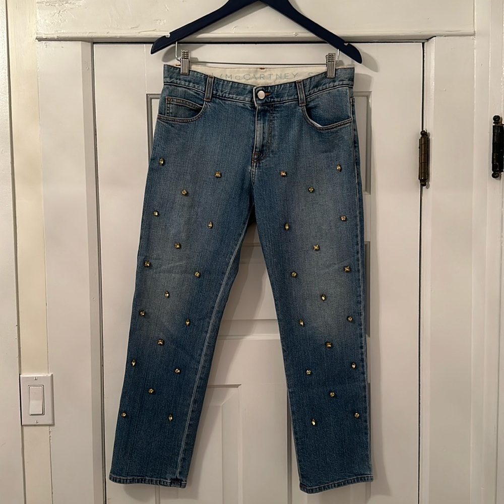 Stella McCartney Rhinestone Embellished Jeans